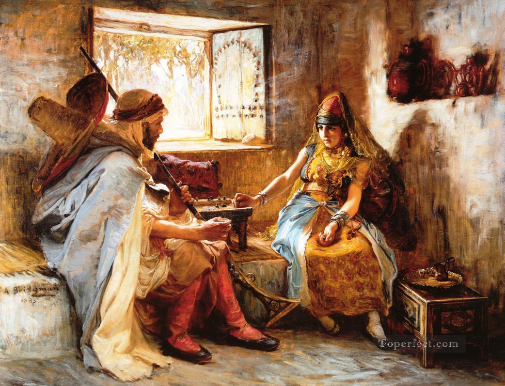 The Game of Chance Arabic Frederick Arthur Bridgman Oil Paintings